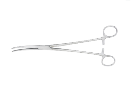 Sarot Artery Forceps, Horizontal Serrations, Curved, 11" (28.0 Cm)